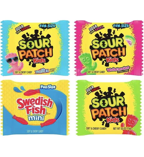 Sour Patch Kids and Swedish Fish Mini Soft Chewy Candy Variety Pack 200 ct 5lb - Picture 2 of 4