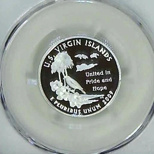 2009-S 25C Territories Quarter US Virgin Islands PCGS PR69DCAM Silver 22rct0212 - Image 3 of 4