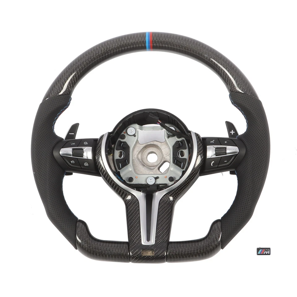 Volante de fibra de carbono para BMW F30 F31 F32 F33 F34 F36 F22 M2 M3 M4 Foto 3 de 4