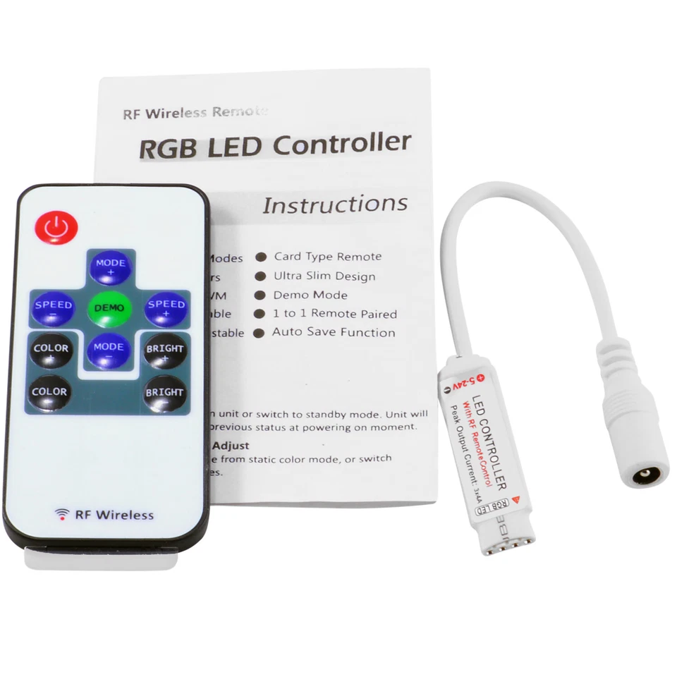 Inline RF Controller with Remote for RGB LED Strip Light - Image 2 of 2