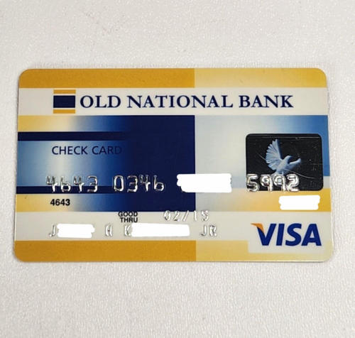 Old National Bank Check Card Visa Credit Card CC Expired Collectable