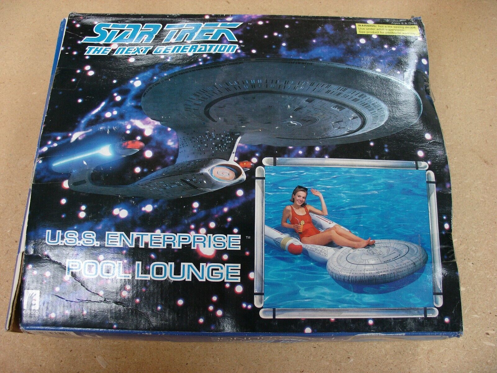 Star Trek The Next Generation 1995 USS Enterprise Inflatable Pool Lounge NIB goedkoop
