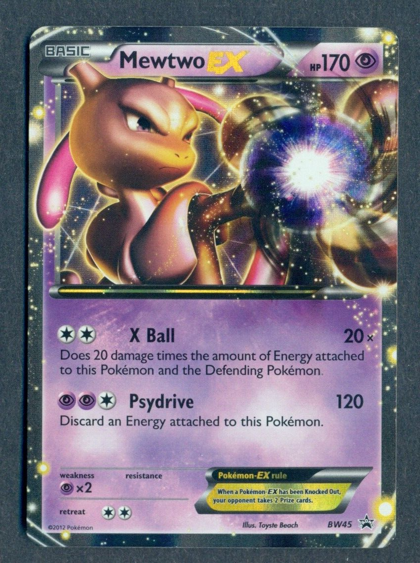 Pokemon Mewtwo EX Ultra Rare Black And White Black Star Promo BW45