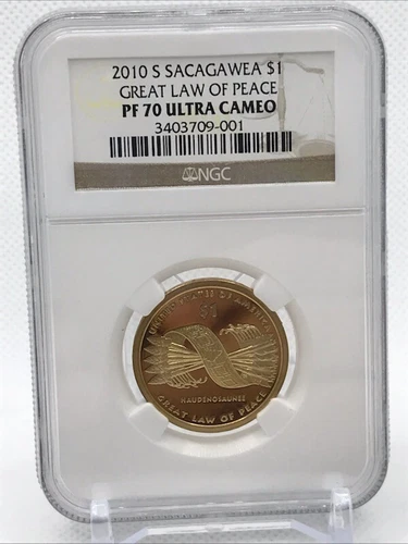2010 S Sacagawea Dollar NGC PF 70 Ultra Cameo Great Law of Peace