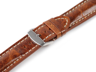LEDERARMBAND ODEON UHRENARMABAND GEPOLSTERT HOCH GLANZ 18 20 22 24MM de