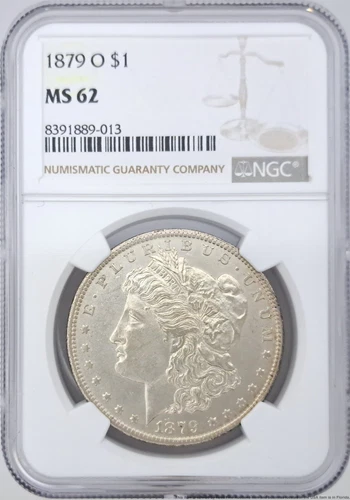 NGC 1879 O MS 62 US Morgan Silver Dollar United States $1 American Coin