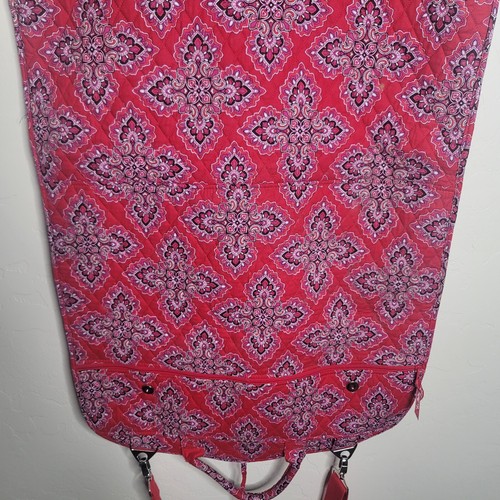 Vtg Vera Bradley Frankly Scarlett Hanging Garment Bag Quilted - Picture 7 of 8