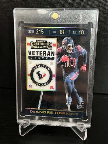 2019 Panini Contenders Veteran Ticket DeAndre Hopkins Auto Clear /10 #VTDH - Picture 3 of 7