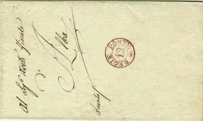 821-KINGDOM OF SARDINIA,'' POST DIRECTORS'' IN DARK RED, DAWN- TAX NOTICE, SENATE