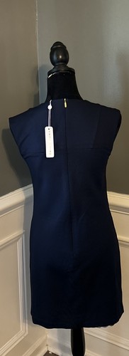 TRINA TURK NWT super stretch sleeveless navy blue shift dress size 0 - Picture 4 of 7