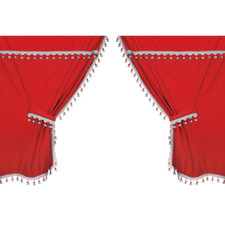 Tende Per Camion Microfibbra Fascia Parasole Universale Cabina Standard Rosso