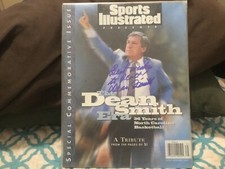 DEAN SMITH SIGNED TO SCOTT TRIBUTE SPORTS ILLUSTRATED/NORTH CAROLINA TARHEELS