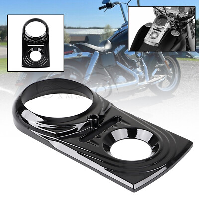 Motorcycle Black Dash Panel Insert Cover Fit For Harley Dyna 93-up