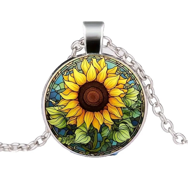 Signos y símbolos Collares y colgantes De moda de vidrio