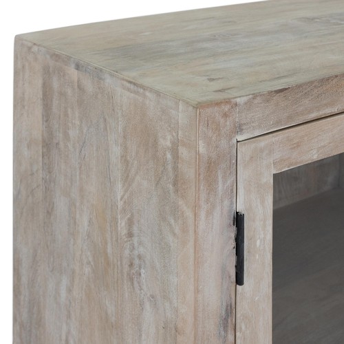 Shabby Chic Vitrina de madera blanco-natural aparador multifuncional 2 puertas - Imagen 3 de 7