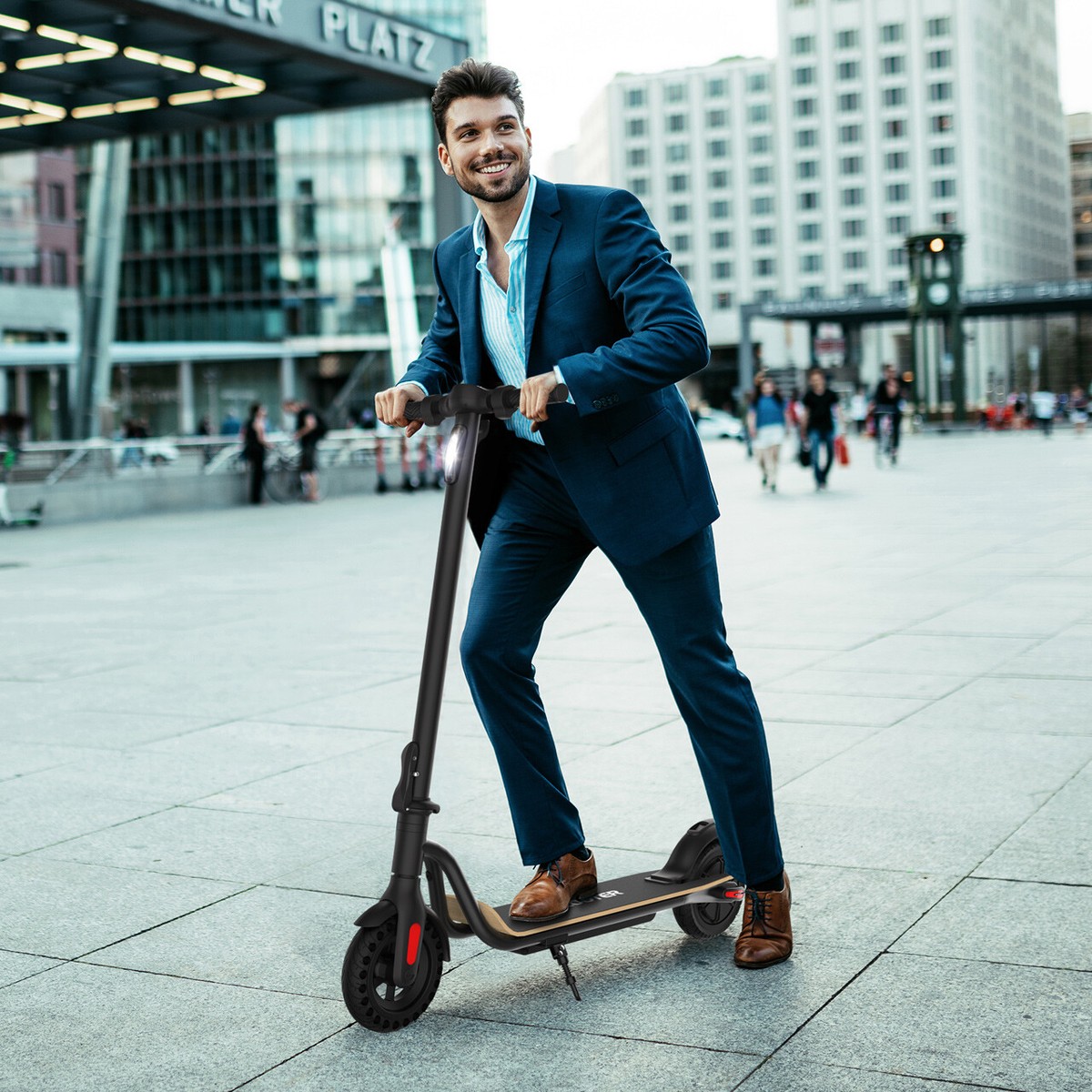 スケートボード Mega Wheels S5 Megawheels S5 Portable Folding Electric Scooter 250W Motor Black