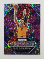 CADE CUNNINGHAM RC 2021 PANINI PRIZM DRAFT PICKS FIREWORKS #1 SILVER CIRCLES