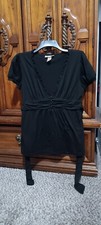 Self Esteem Short Sleeve Blouse Juniors L Black