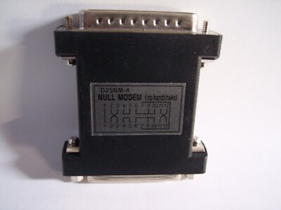 No Handshake Null Modem Adapter - DB25 Male/Female