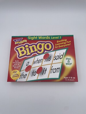 Trend Enterprises Sight Words Level 1 Bingo Learning Education Board ...