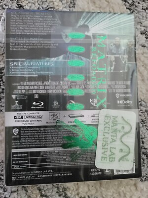 THE MATRIX RELOADED 4K UHD Blu-ray MANTA LAB Embossed