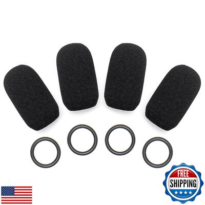 Voarmaks 4 Pack Foam Mic Cover and O-Ring Kit Compatible with Audeze Maxwell,