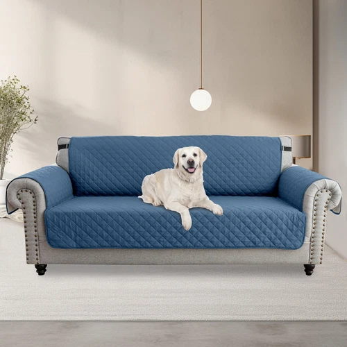 Quilted Sofa Cover Throw Pet Sofa Protector Non Slip & Waterproof 1/2/3 Seater - Picture 98 of 101