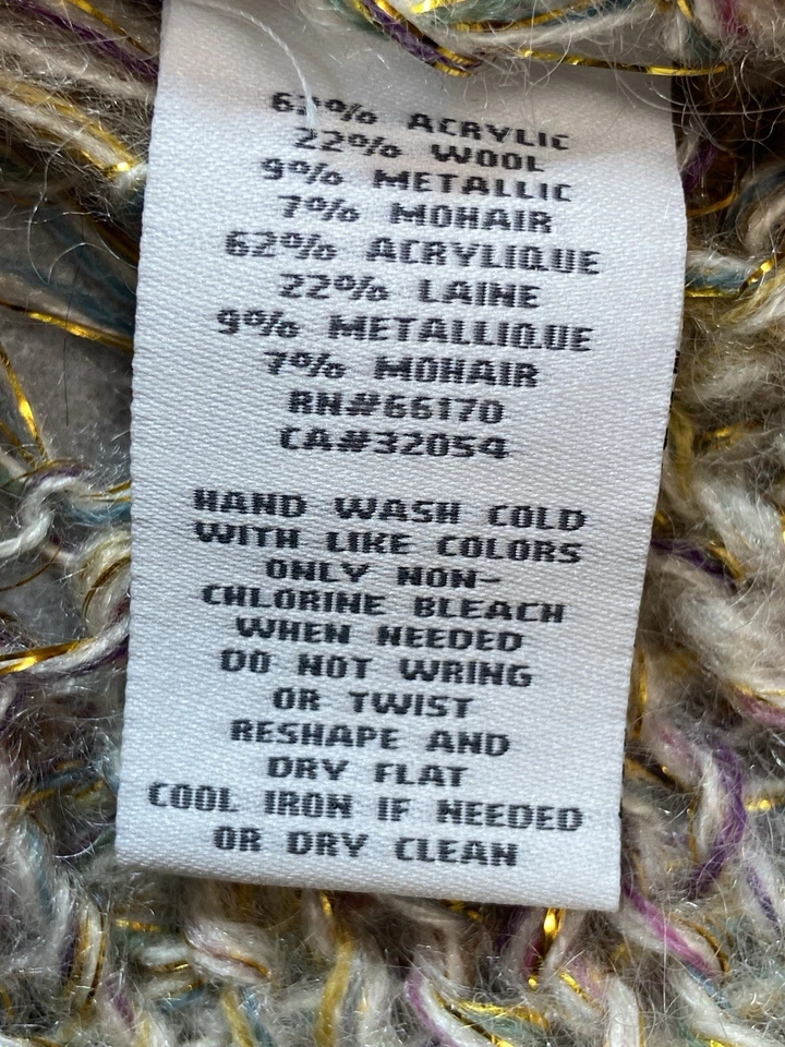 Suéter Kimchi Azul Mujer Mediano Beige Rosa Tejido Abierto Transparente Acogedor Boho Street Foto 4 de 4