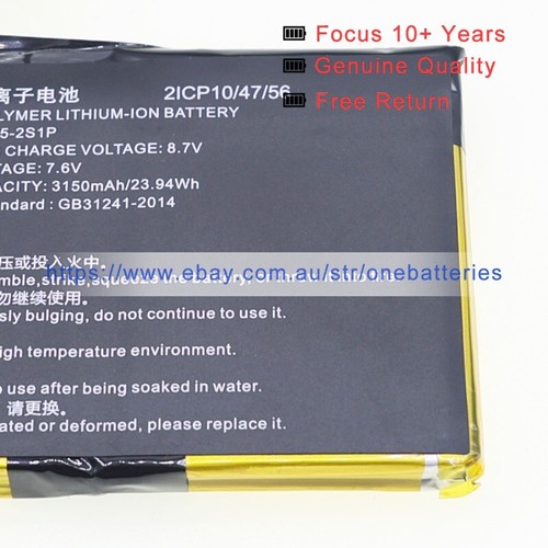 New PC944755-2S laptop battery for Topdon ArtiDiag800 BT AD800BT 7.6V 4 cell - Imagen 5 de 6