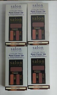 4 New Salon On 5th Ave Color Trio Root Cover Up Brown To Auburn Shades 5.5g