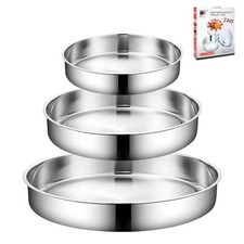 Backofenblech 28/32/36 cm 3er-Set Edelstahl Backblech Backform Blech Tepsi