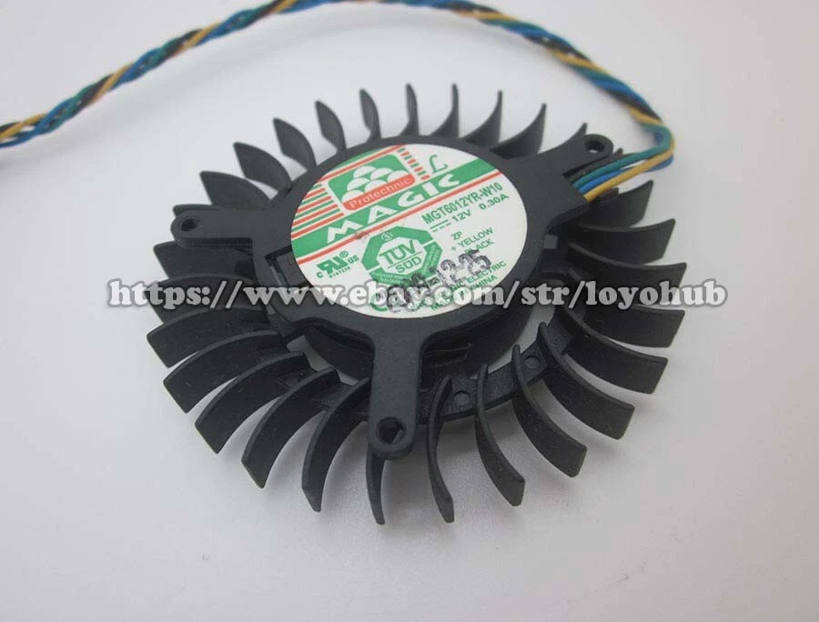 New Protechnic MGT6012YR-W10 Graphics card Cooling fan DC 12V 0.3A 4Wire 4-Pin - Image 3 of 4