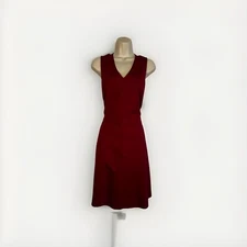 Halston Heritage Burgundy Dress Cut Out Back Women’s Size 12