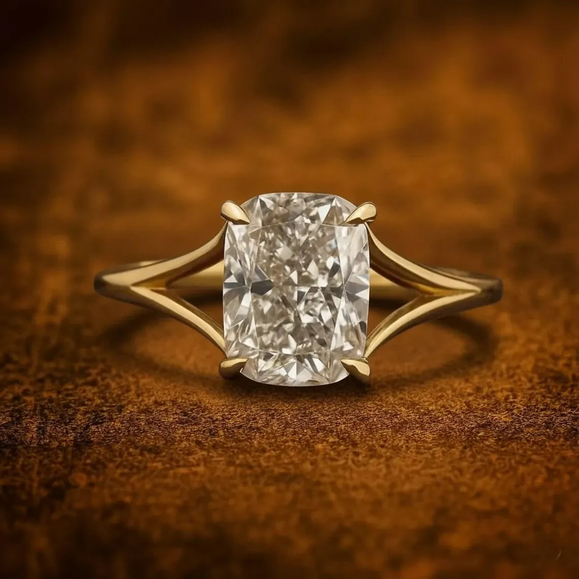 Custom Order! 3.00Ct Elongated Cushion Cut Lab Grown Diamond Ring 14k White Gold