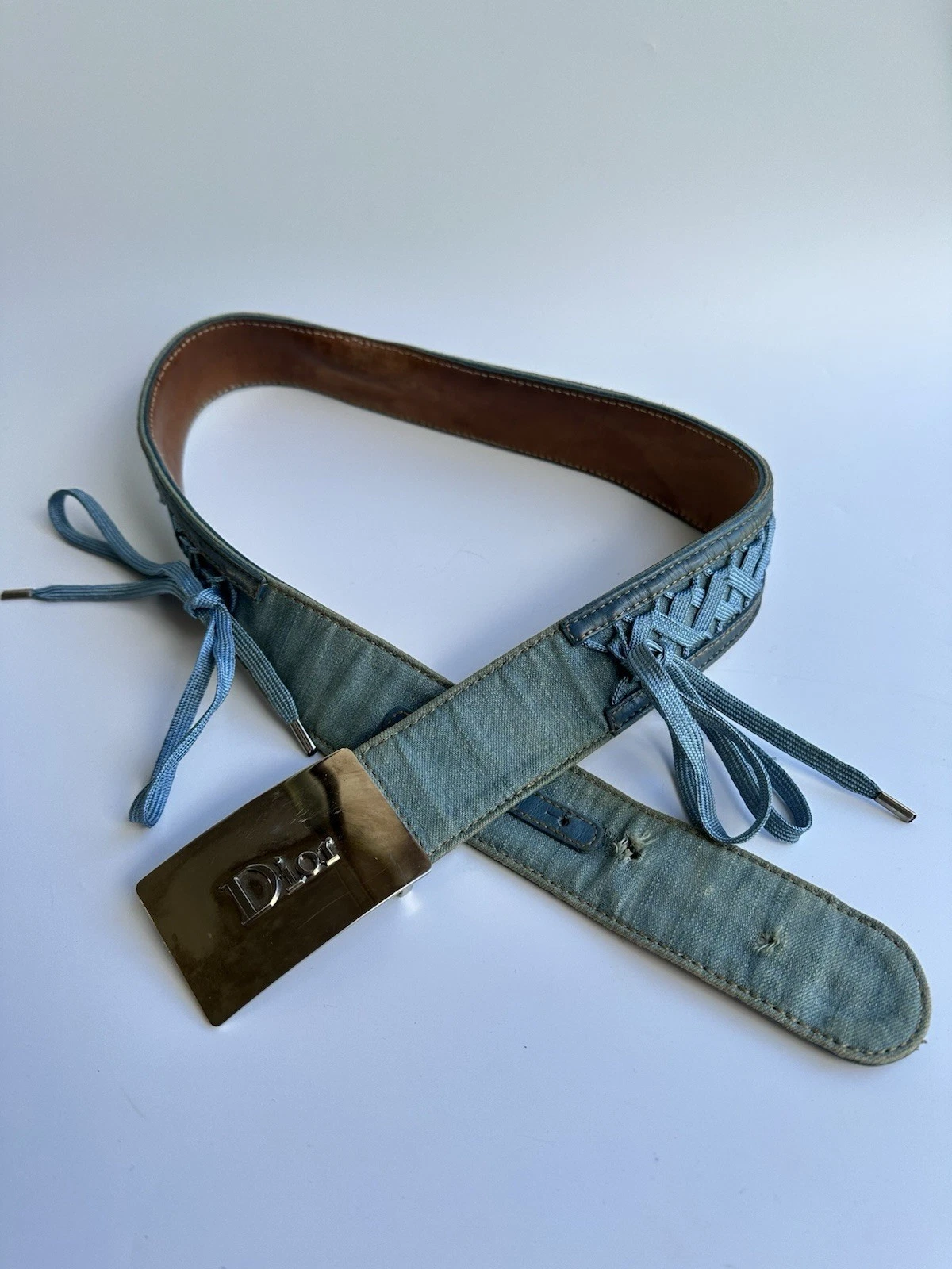 Ceinture corset jean vintage Christian Dior bleu Admit It taille 30