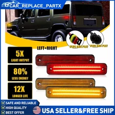 For 2003-2009 HUMMER H2 LED Side Marker Light Front Rear Set Amber Red 4X