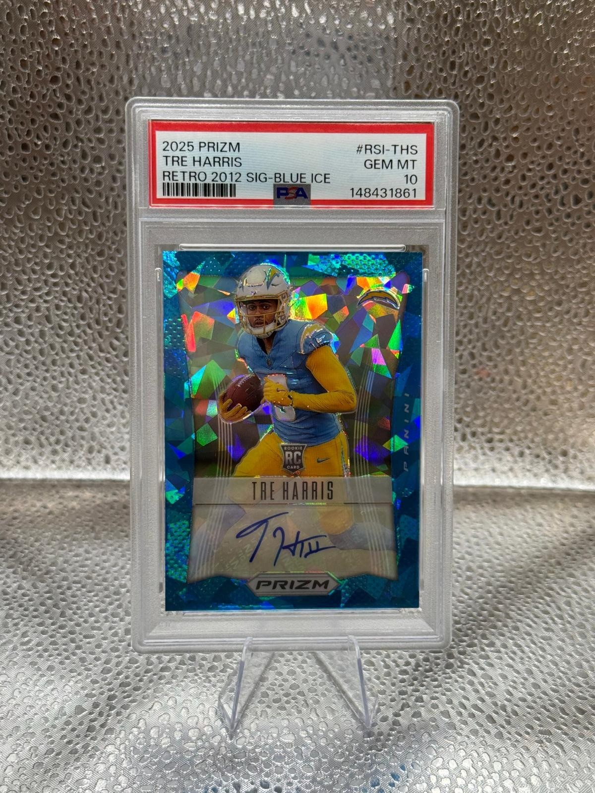 Tre Harris Panini Prizm Retro 2012 Signatures #RSITHS Blue Ice