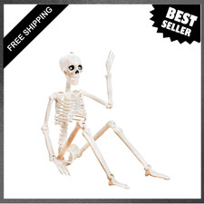 36 Inch Halloween Skeleton Decorations Full Body Posable Plastic Skeleton Horror