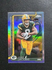 2025 Topps Chrome Josh Jacobs Refractor #110 Green Bay Packers