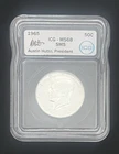 1965 SMS Kennedy Half Dollar ICG Certified MS 68 AUSTIN HUTTO SIGNED