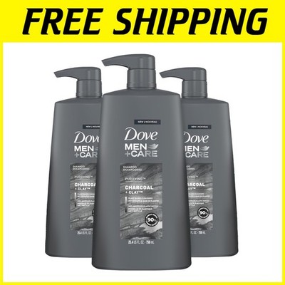 Plant-Powered Men's Shampoo 3-Pack Charcoal + Nutmeg 25.4 oz