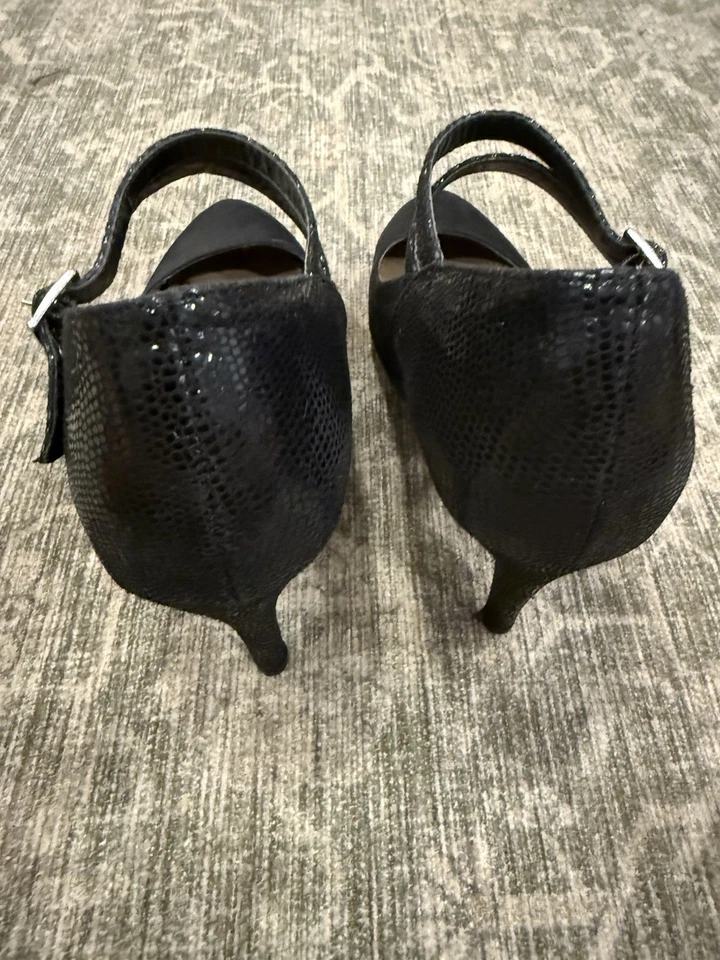 Zapatos de tacón Mary Jane Style & Co RARO, gamuza negra talla 6,5 usados en excelente estado Foto 3 de 4