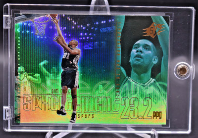 TIM DUNCAN UPPER DECK SPXCITEMENT RARE INSERT REFRACTOR LIKE