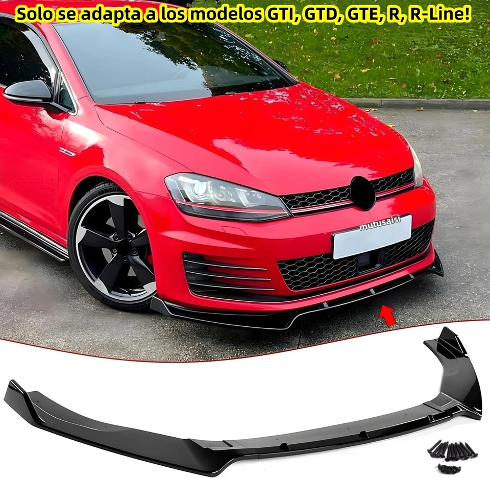 Para VW Golf GTI R Hatchback Variant VII Kit de separador de labios delanteros - Imagen 3 de 4