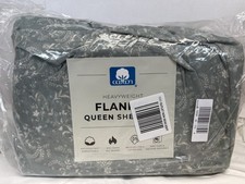 Great Bay Home 100 Cotton Winter Floral Printed Flannel Queen Sheet Set New
