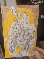 Spider-Man Comic Book Style Swinging At Ya Drawing Art