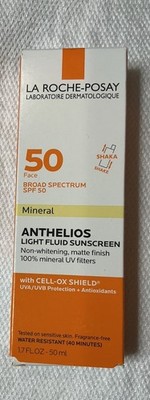 La Roche-Posay Anthelio Mineral Face Sunscreen SPF 50, Light Fluid 1.7oz