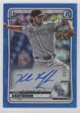 2020 Bowman Chrome HTA Choice Blue Mojo Refractor /150 Karl Kauffmann Auto 0l44