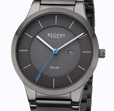 Moderne Regent BA-726 Stahl IP Gun SOLAR 39 mm Herrenuhr UVP* 168,00 EUR
