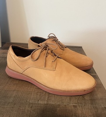 Clarks Active Air Men s Tan Suede Lace-Up Casual Derby Shoes Size 10